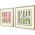 Set Of Two High Stepping Gold Framed Wall Art