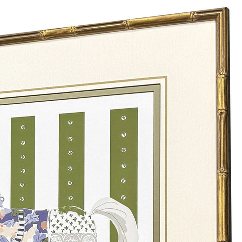 Set Of Two High Stepping Gold Framed Wall Art