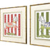Set Of Two High Stepping Gold Framed Wall Art