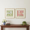 Set Of Two High Stepping Gold Framed Wall Art