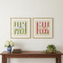 Set Of Two High Stepping Gold Framed Wall Art
