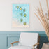 Swimming Turtles II White Framed Wall Art