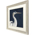 Blue Heron I Distressed White Framed Wall Art