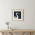 Blue Heron I Distressed White Framed Wall Art