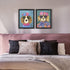 Set Of Two Whimsy Dog III Black Framed Wall Art