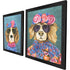 Set Of Two Whimsy Dog III Black Framed Wall Art