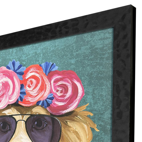 Set Of Two Whimsy Dog III Black Framed Wall Art