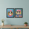 Set Of Two Whimsy Dog III Black Framed Wall Art