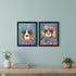 Set Of Two Whimsy Dog III Black Framed Wall Art