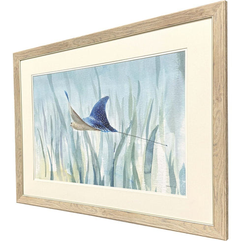 Undersea Ray Brown Framed Wall Art