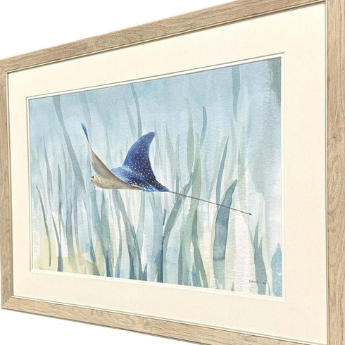 Undersea Ray Brown Framed Wall Art