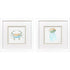 Set Of Two Sea Creatures II White Framed Wall Art