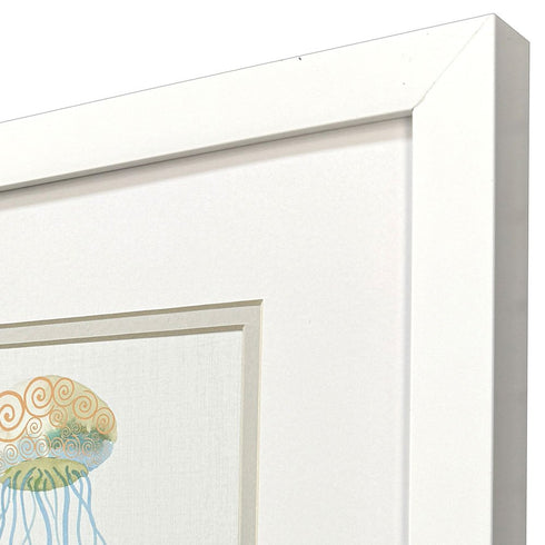 Set Of Two Sea Creatures II White Framed Wall Art