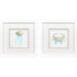 Set Of Two Sea Creatures II White Framed Wall Art