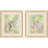 Set Of Two Boho Jungle Cat Brown Framed Wall Art