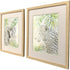 Set Of Two Boho Jungle Cat Brown Framed Wall Art