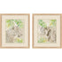 Set Of Two Boho Jungle Cat Brown Framed Wall Art