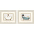 Set Of Two Bath Dogs I Distressed White Framed Wall Art