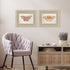 Set Of Two Forest Moth Gold Framed Wall Art