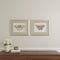 Set Of Two Forest Moth Gold Framed Wall Art