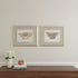 Set Of Two Forest Moth Gold Framed Wall Art