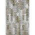 5' X 8' Brown Ivory And Gray Geometric Washable Area Rug With UV Protection