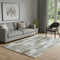 5' X 8' Brown Ivory And Gray Geometric Washable Area Rug With UV Protection