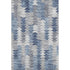 5' X 8' Blue Ivory And Gray Geometric Washable Area Rug With UV Protection