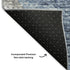 5' X 8' Blue Ivory And Gray Geometric Washable Area Rug With UV Protection