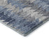 5' X 8' Blue Ivory And Gray Geometric Washable Area Rug With UV Protection