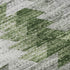 9' X 12' Green Ivory And Gray Geometric Washable Area Rug With UV Protection