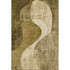 5' X 8' Brown And Beige Abstract Washable Area Rug With UV Protection