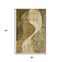 5' X 8' Brown And Beige Abstract Washable Area Rug With UV Protection