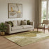 5' X 8' Brown And Beige Abstract Washable Area Rug With UV Protection