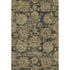 5' X 8' Charcoal And Brown Floral Washable Area Rug With UV Protection