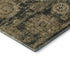 8' X 10' Charcoal And Brown Floral Washable Area Rug With UV Protection