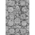 5' X 8' Gray And Ivory Floral Washable Area Rug With UV Protection
