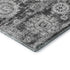 5' X 8' Gray And Ivory Floral Washable Area Rug With UV Protection