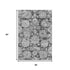 5' X 8' Gray And Ivory Floral Washable Area Rug With UV Protection