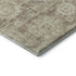5' X 8' Coffee And Beige Floral Washable Area Rug With UV Protection