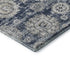 8' X 10' Navy Blue And Ivory Floral Washable Area Rug With UV Protection