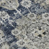 8' X 10' Navy Blue And Ivory Floral Washable Area Rug With UV Protection