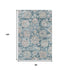 8' X 10' Teal And Beige Floral Washable Area Rug With UV Protection