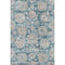 8' X 10' Teal And Beige Floral Washable Area Rug With UV Protection