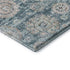 8' X 10' Teal And Beige Floral Washable Area Rug With UV Protection