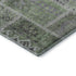 8' Green And Purple Patchwork Washable Round Rug With UV Protection
