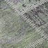 8' Green And Purple Patchwork Washable Round Rug With UV Protection