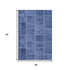 5' X 8' Navy Blue And Ivory Patchwork Washable Area Rug With UV Protection