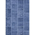 8' X 10' Navy Blue And Ivory Patchwork Washable Area Rug With UV Protection