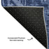 8' X 10' Navy Blue And Ivory Patchwork Washable Area Rug With UV Protection